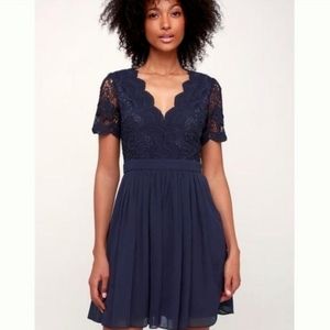 LULU’S Angel in Disguise Fit & Flare Skater Dress